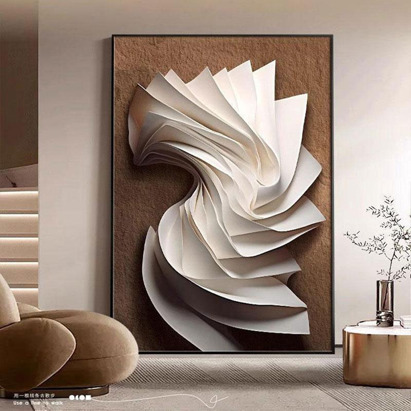 意式极简背景墙装饰画客厅落地画