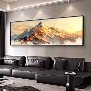 日照金山客厅装饰画高档大气沙发背景墙挂画2025新款现代轻奢壁画