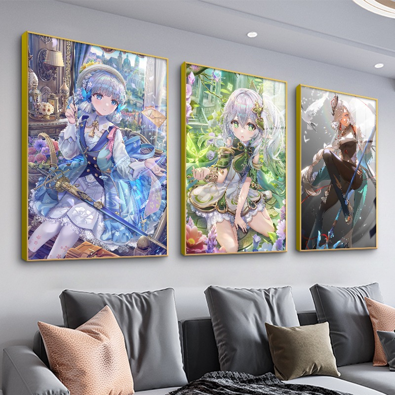 原神装饰画八重神子绫华海报壁画