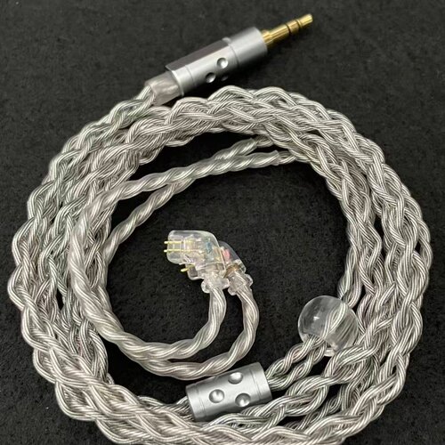 4股加粗镀银耳机升级线适用QDC天王星变色龙V3二代V6动圈动铁耳机