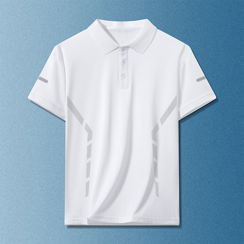 速干polo衫男士短袖t恤翻领休闲透气夏季简约中年运动服舒适百搭