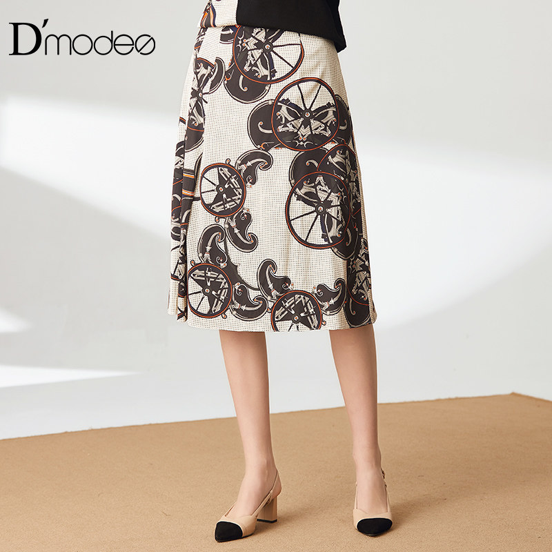 D' modes/ Thelma poetry 2020 summer new pattern Retro Show thin Mid length version Self cultivation skirtin the Women's clothing/Boutique , Skirts  category - from Buy2taobao.com to provide professional Taobao agent buy service