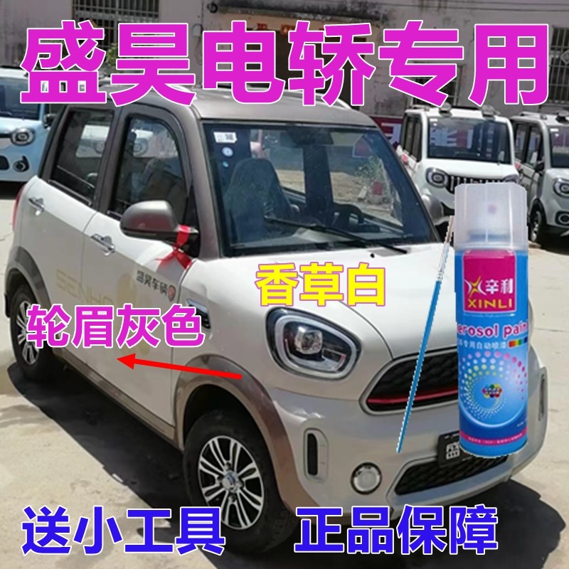 盛昊电动车专用自喷漆白色车身亮光油漆芳草白电轿油漆蓝色轮眉灰