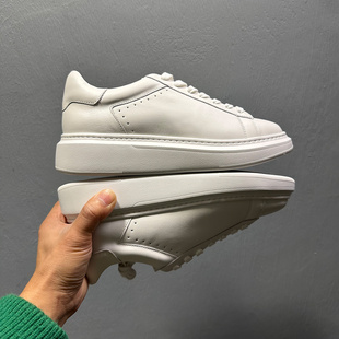 牛皮总裁小白鞋雷军同款厚底隐形内增高男鞋百搭休闲板鞋运动鞋潮