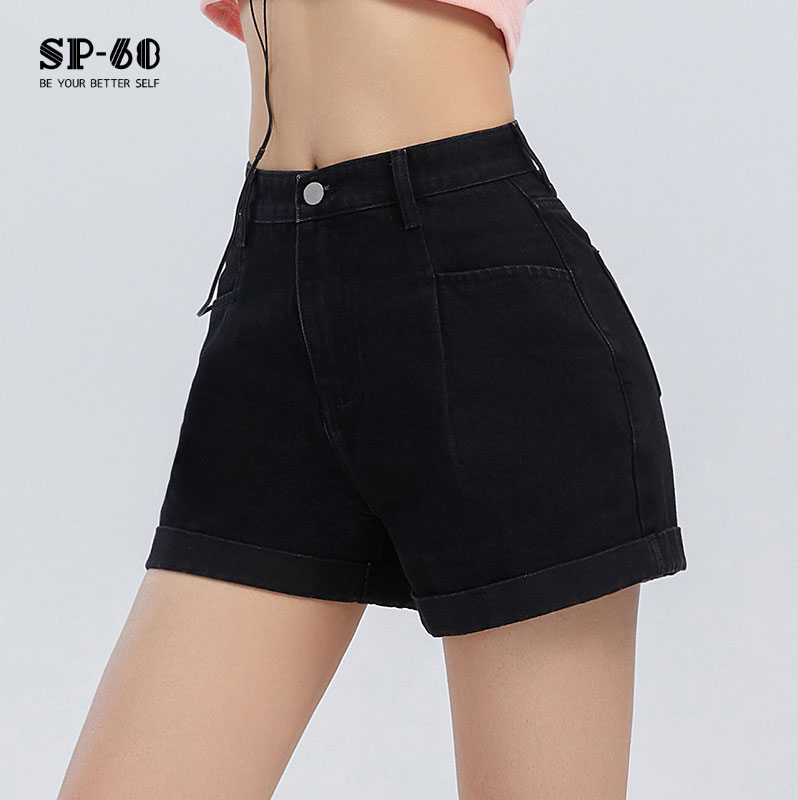 sp68一粒扣休闲牛仔裤短裤
