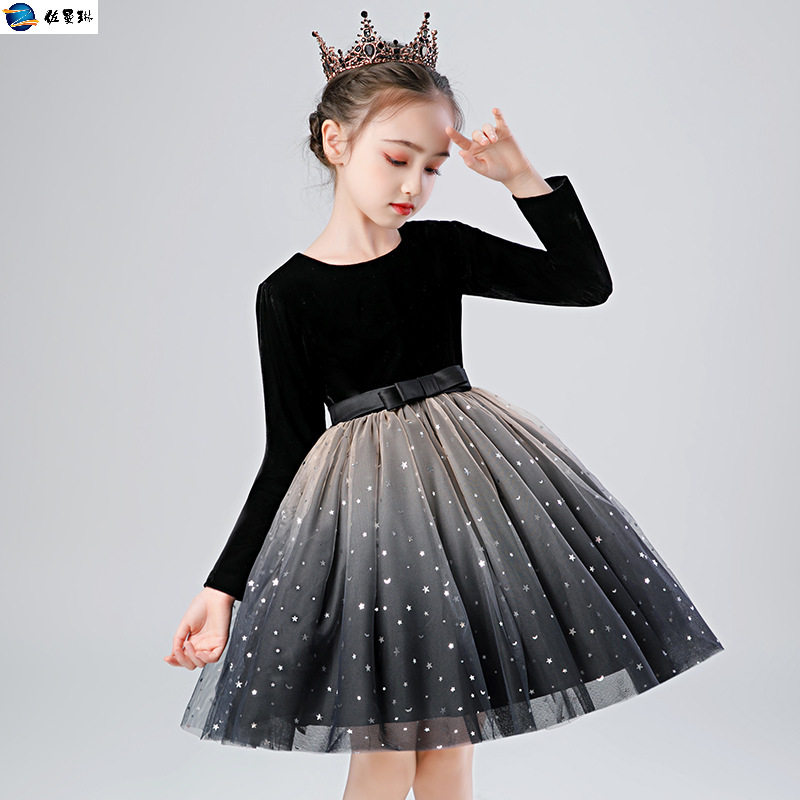 幼儿童演出服男女童中小学生合唱朗诵表演服装公主裙蓬蓬纱礼服夏