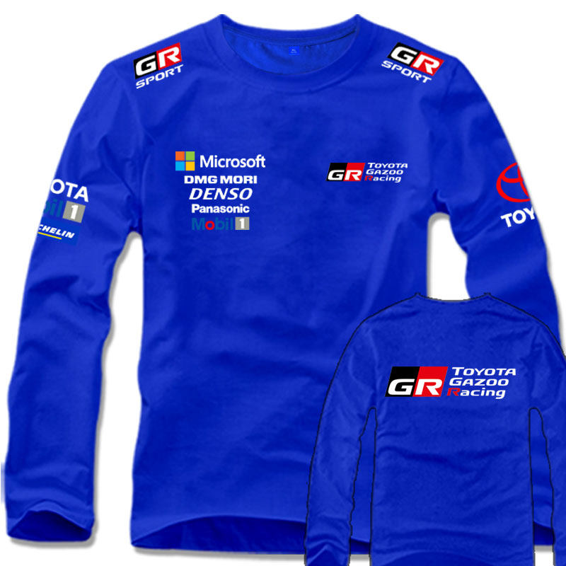 丰田车队服GR赛车服汽车比赛爱好者春秋季纯棉长袖T恤衫圆领衣服