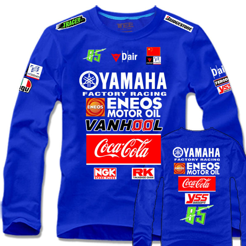 纯棉长袖t恤王一博雅马哈MOTOGP厂队机车骑行训练服摩托赛车队服