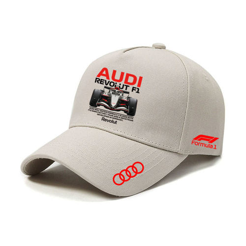 奥迪F1车队Audi Revolut方程式赛车印花户外骑行遮阳棒球帽鸭舌帽