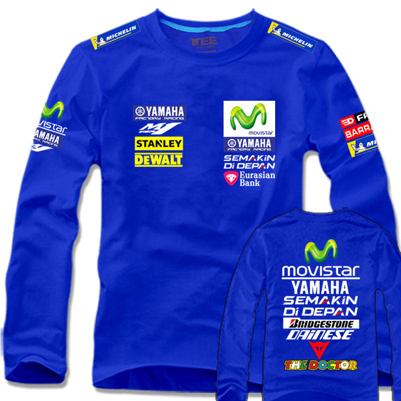 纯棉长袖t恤M标雅马哈MOTOGP厂队机车骑行训练服摩托赛车队服