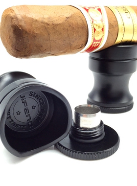 JIFENG季风雪茄烟槽不锈钢雪茄烟托迷你便携雪茄架钻开孔器