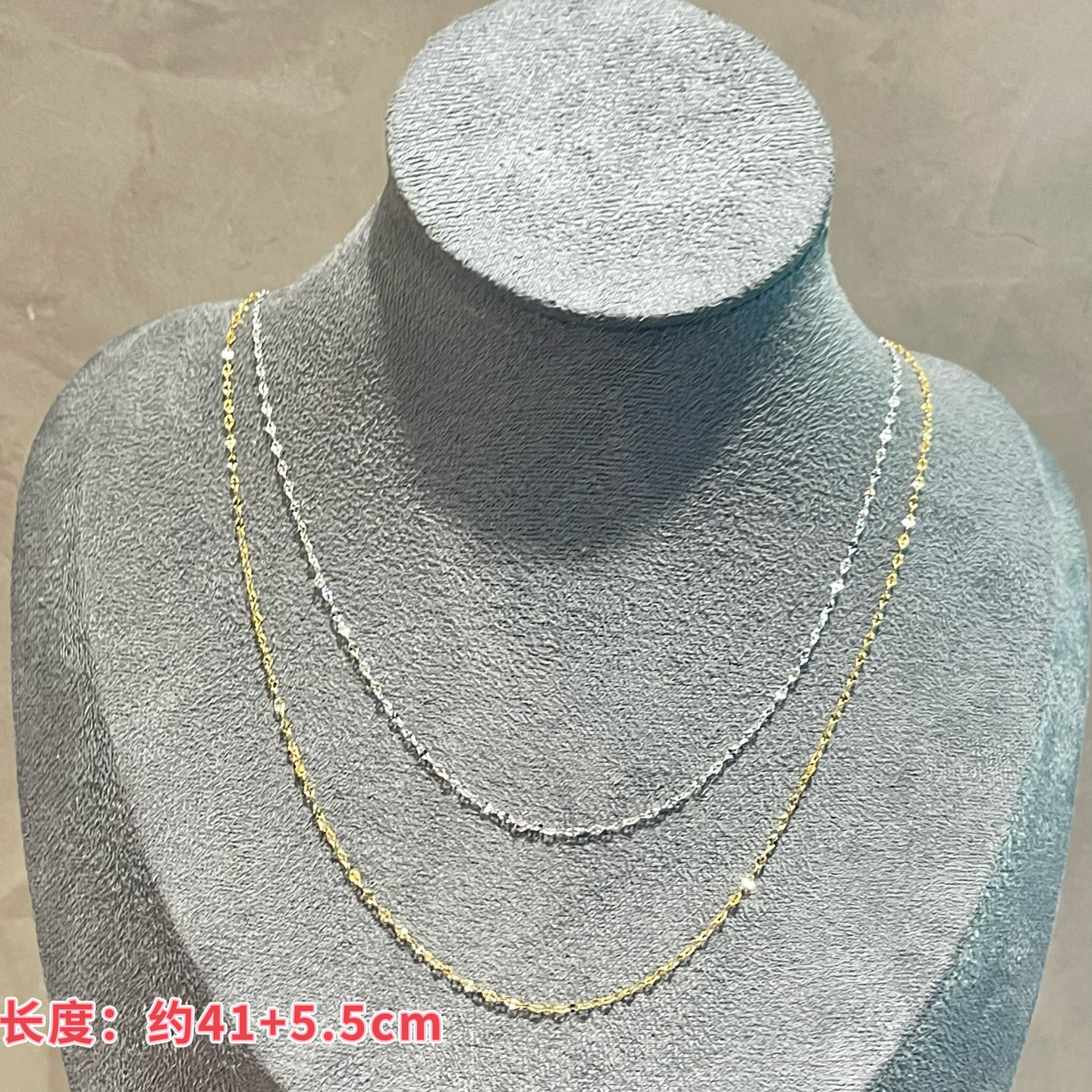 琪娅拉立体切面百搭车花嘴唇链通体s925纯银项链颈链~长约46.5cm