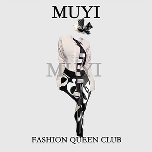 MUYI原创 酒吧美式个性打碟女dj衬衣演出服性感gogo点舞服一整套