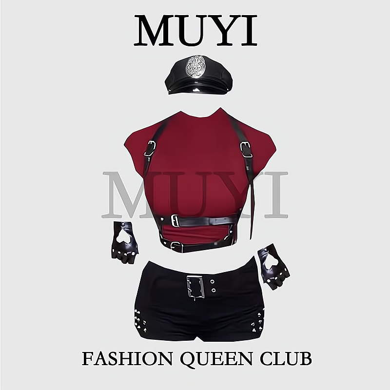 辣妹团播特工扮演一整套穿搭