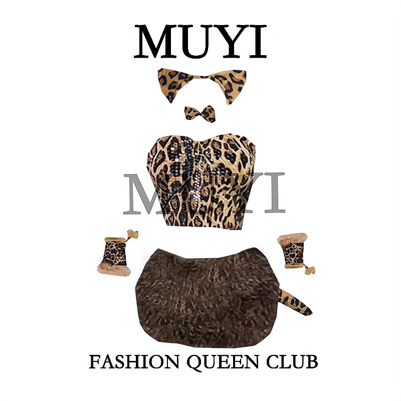 舞台性感豹纹小野猫演出服