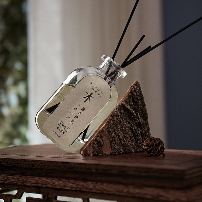 肆季【人间草木】无火香薰藤条栀子花卧室内香氛酒店白茶安神助眠