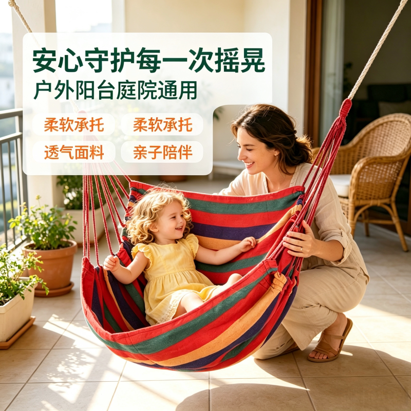 包裹性很好的一款儿童吊椅