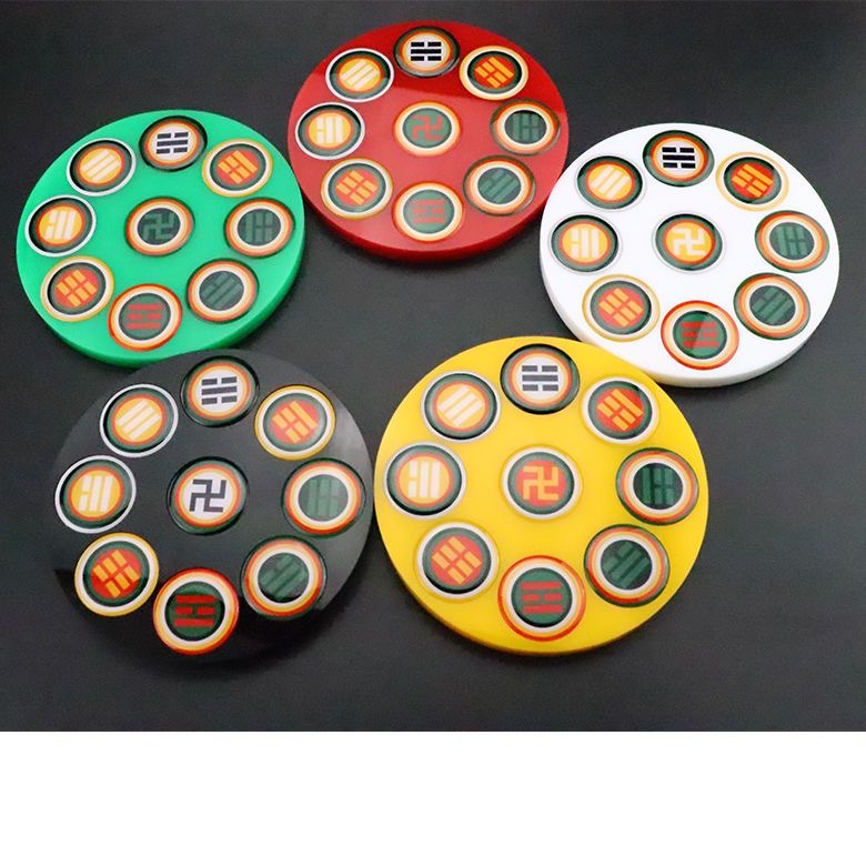 新款12公分五龙吸财盘五行盘后天八卦盘