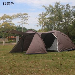 户外双人3-4-5人加大一室一厅野营专业露营折叠轻便四季防雨帐篷