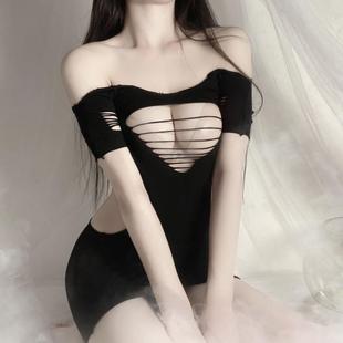 不用撕扯的丝袜包臀裙性感紧身裙袜连体衣镂空短裙网衣套装女