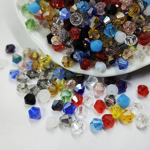 6mm菱形珠 diy手工串珠饰品编手链戒指发饰散珠配饰材料 两头尖