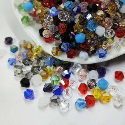 两头尖diy手工菱形玻璃串珠饰品