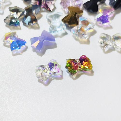 蝴蝶领结水晶玻璃散珠子DIY