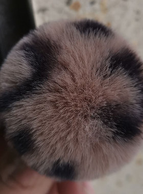 新品 萌死人熊猫眼小绒球装饰 6CM仿毛球 白色米色斑点猫咪毛绒球