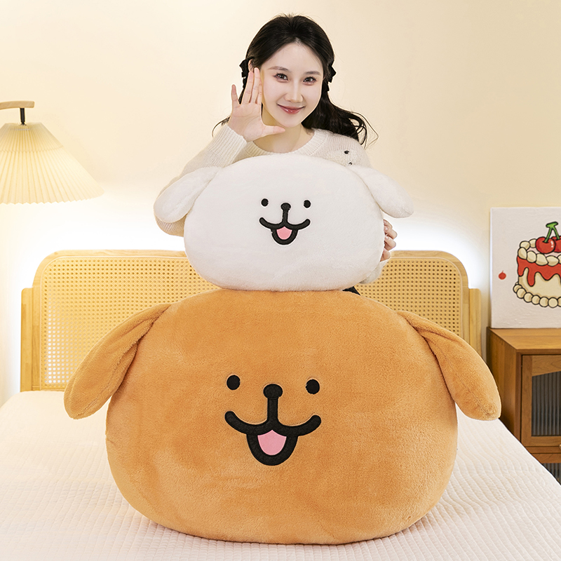 线条小狗玩偶毛绒玩具超软抱枕女生睡觉沙发靠垫玩偶娃娃大号腰枕