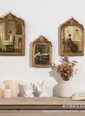 欧式复古古典树脂相框家居软装挂件相框文艺轻奢浮雕画框挂饰摆件