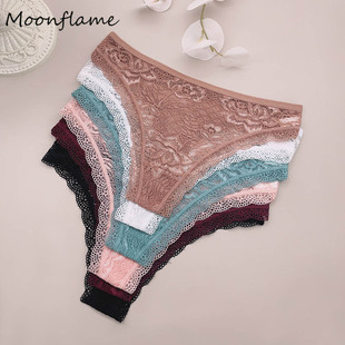 5条装性感蕾丝丁字裤女士低腰纯欲风棉裆内裤女新款t裤无痕