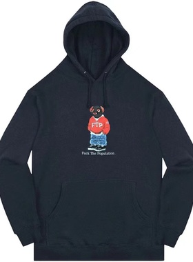 【现货】FTP polo bear hoodie纯棉卫衣FUCKTHEPOPULATION美潮