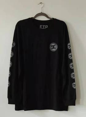 【现货】FTP X DC TEESHIRT长袖纯棉黑色体恤