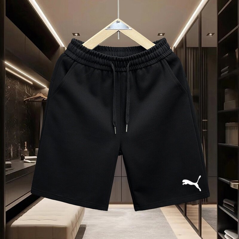 夏季新款纯棉短裤男士宽松透气运动休闲中裤美式潮牌情侣五分裤子