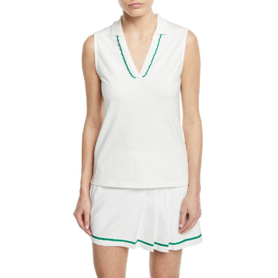 代购 Tory Sport Pique无袖荷叶边马球上衣2019女士在类目 运动服/休闲服装, 运动POLO衫中 - 来自Buy2taobao.com提供专业的淘宝代购服务