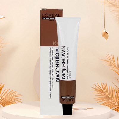 欧莱雅美易棕染发膏栗棕遮盖白发