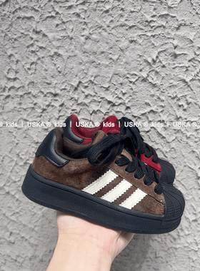 UskA2025年秋冬新款儿童男女童休闲鞋透气耐磨贝壳头低帮单鞋真皮