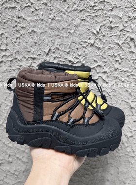 UskA2025年秋冬季加绒加厚男女童儿童雪地靴保暖棉鞋短筒棉靴子潮