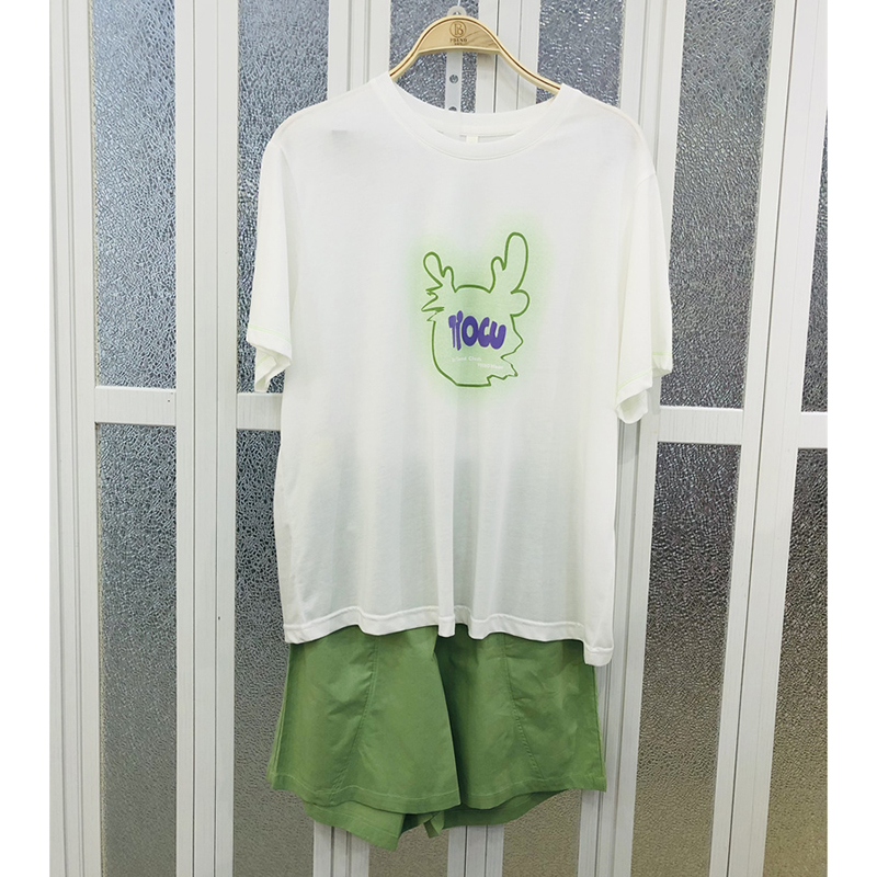 派邦奴睡衣2025夏季女莱赛尔针织棉短短裤甜美可爱休闲家居服套装