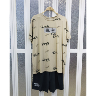 睡柔善衣2025夏季男士针织棉薄款短袖短裤卡通时尚休闲家居服套装