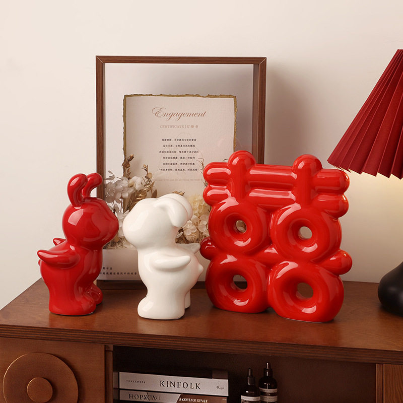 创意复古婚庆布置陶瓷花瓶婚房乔迁之喜客厅茶几小花瓶摆件,橡塑材料及制品,工业陶瓷,淘宝优惠券,粉丝福利购,淘宝优惠卷