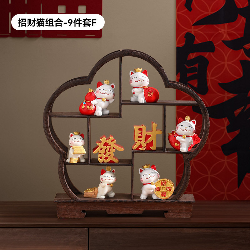 可爱招财猫桌面小摆件装饰品办公室治愈解压工位好物情绪稳定神器