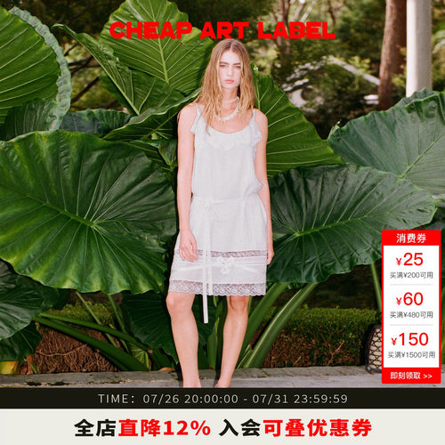 cheapartlabel小花吊带连衣裙