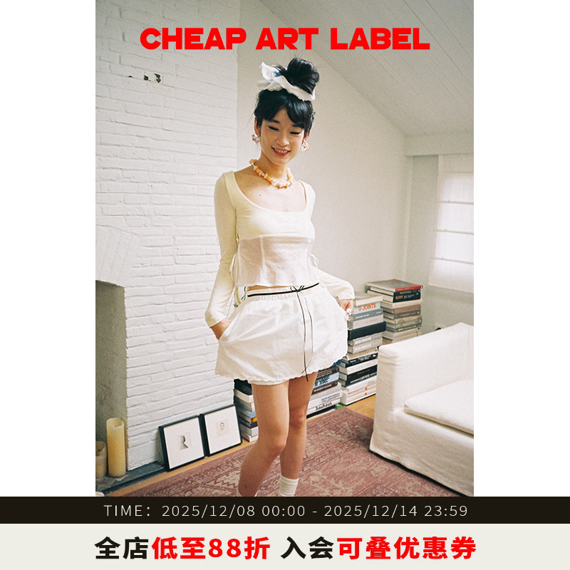 cheapartlabel蕾丝蝴蝶结半裙