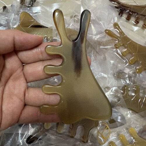 天然牛角按摩梳头部头皮经络疏通神器四合一多功能脸部面部刮痧板