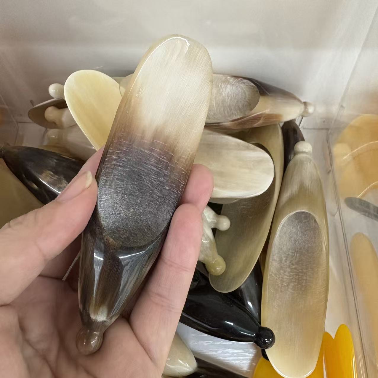 天然牛角刮痧筒刮痧板背部颈部刮痧面部经络按摩板美容小工具家用