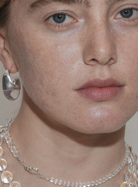 SOFT ROOM松果拉丝耳环纯银耳针小众设计轻奢简约63 OAK AVE