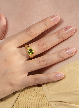 【赵昭仪同款】MINT THERAPY复古爱心戒指时尚小众简约63 OAK AVE