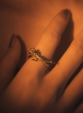 【薛凯琪同款】MINT THERAPY金属液态玫瑰花开口戒指63 OAK AVE