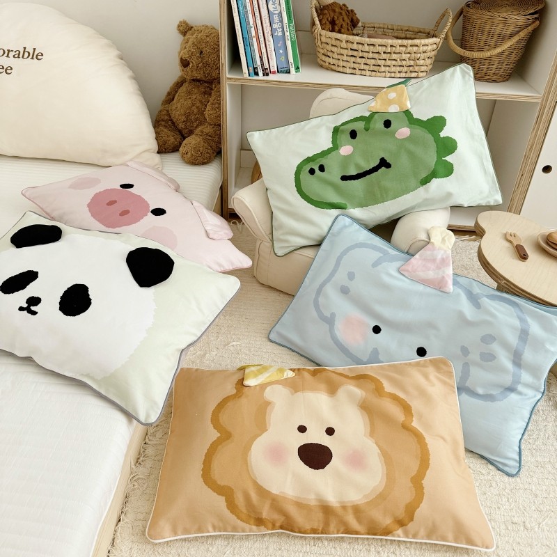 秋冬A类卡通儿童纯棉磨毛枕套幼儿园枕头套3050枕芯套单成人48X74